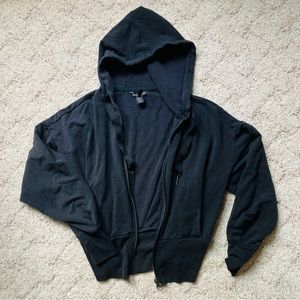 Athleta Zip Up Hoodie Black Sz XXS